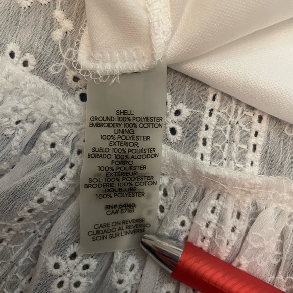 Calvin Klein White Eyelet Lace Fit & Flare Fully Lined Midi Dress: 10P - Picture 10 of 16